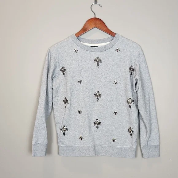 J.‎ Crew Embellished Chandelier Sweatshirt Size XS - Picture 2 of 7